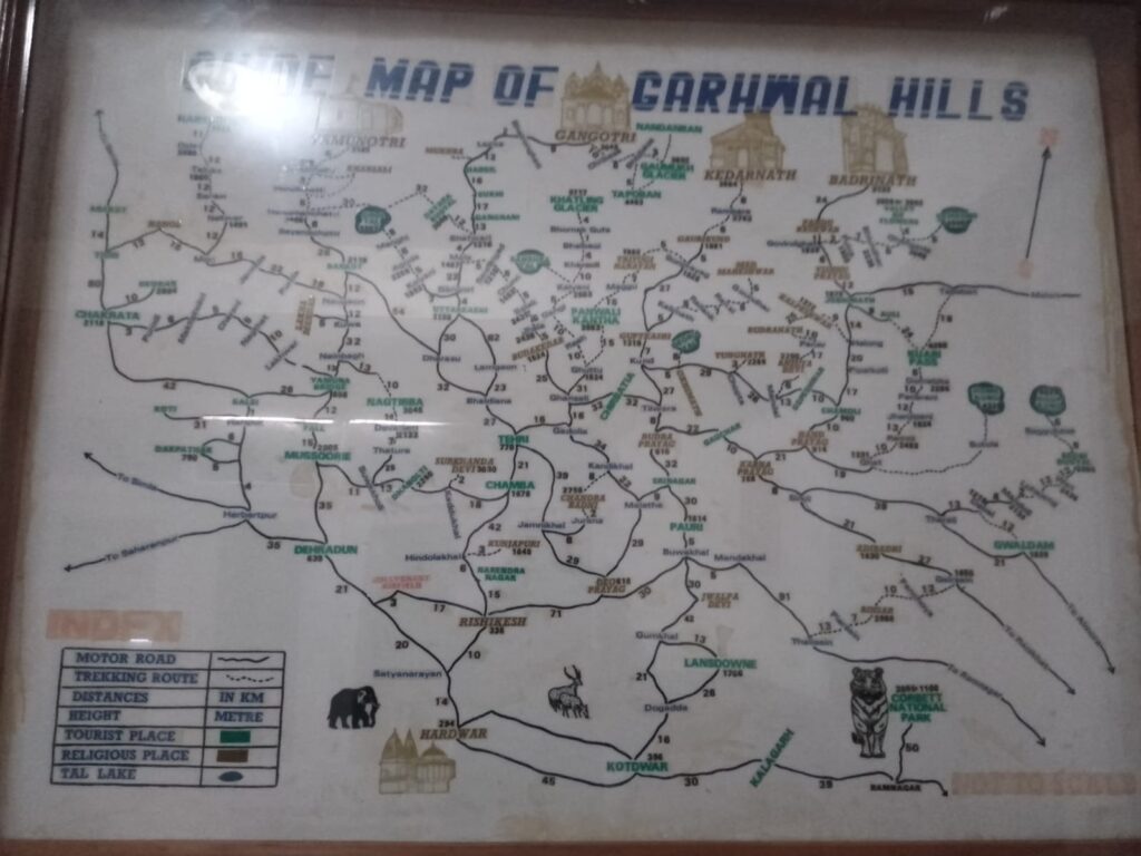 map of Garhwal Hills